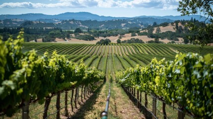 Vineyard grape nature background illustration generated by ai