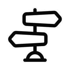 Grab this amazing vector of signpost in modern style, direction board or information board icon