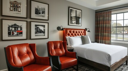 a hotel against a light gray background, inviting guests to indulge in comfort and relaxation.