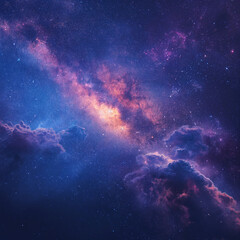 Obraz premium Planet and Space Out of World Galaxy milky way background Ai