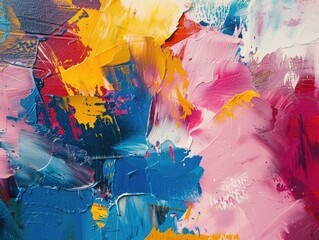 Vibrant color palette on abstract canvas