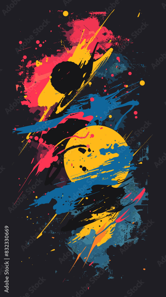 Poster abstract grunge background with a space for text. vector illustration.