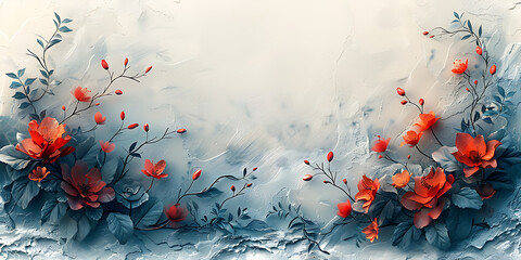 Abstract Hand-Painted Canvas Art - Elegant Ornamental Frame