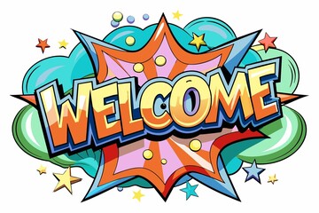 Fototapeta premium welcome phrase