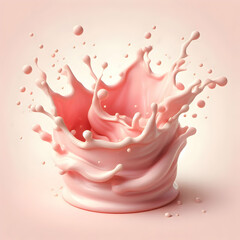 Whipped and Silky: Thick Pink Liquid Swirl