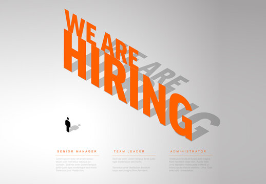 Job position light poster flyer social media status - we are hiring