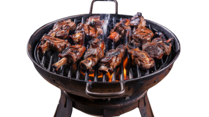 Barbecue grill ,  grilling , meat