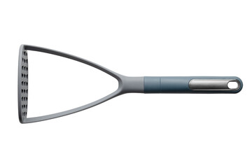 Plastic potato masher for making mashed potatoes. Kitchen utensils on white.