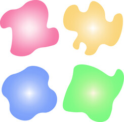 Paint splatters color. Set of paint splatters and dirt drops vector abstract symbols. Vector illustration on white background.