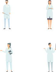 Collection of medical staff in uniform, showcasing varied healthcare roles