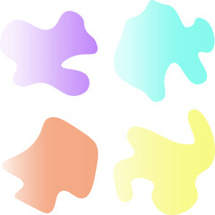 Paint splatters color. Set of paint splatters and dirt drops vector abstract symbols. Vector illustration on white background.