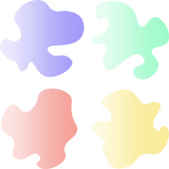 Paint splatters color. Set of paint splatters and dirt drops vector abstract symbols. Vector illustration on white background.