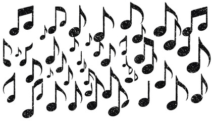 Hand-Drawn Music Notes for Posters