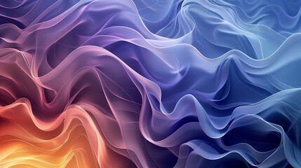 Obraz premium Abstract wallpaper background featuring flowing organic lines in a gradient of cool tones, evoking a sense of serenity.