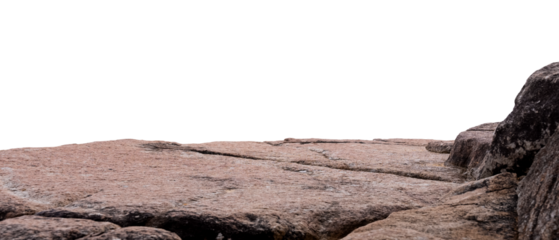 Brown Rock Stone Podium isolated,Natural Sea Stone rough surface texture for Poduct stage stand display