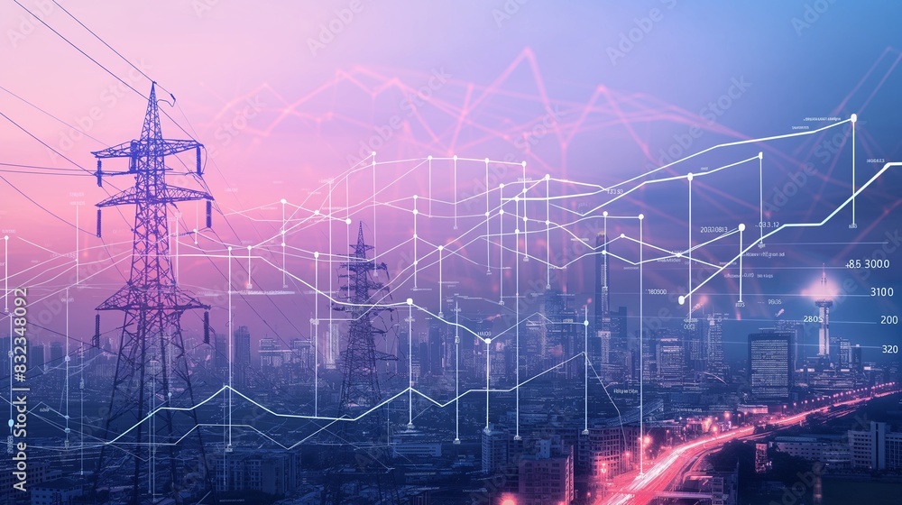 Poster a visualization of data analytics used by smart grids to predict electricity demand and adjust suppl