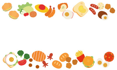 かわいい洋食のラインフレーム