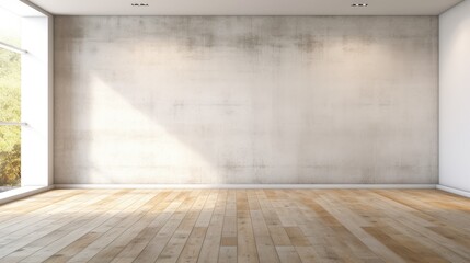 wood floor with white wall for present product