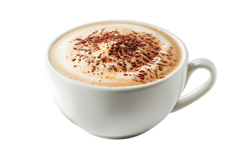 realistic cappuccino hot isolated on white background. Clipping path included