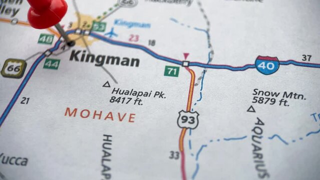 Kingman, Northern Arizona, Pin On The USA Road Map, Dolly Shot