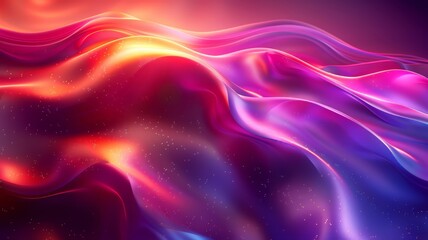 Obraz premium Majestic Wave in Purple and Orange