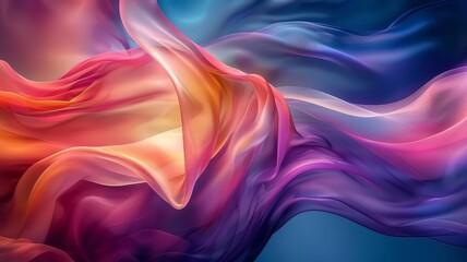 Fototapeta premium Flowing Fabric Abstract Painting