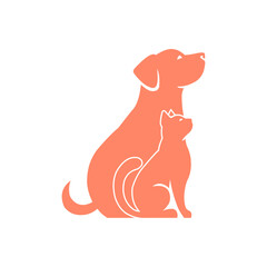 cat and dog vector logo. Thank You