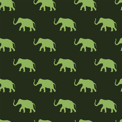 Abstract Elephant Form Seamless Vector Pattern Design