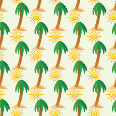 Abstract Palm Stencils Seamless Vector Pattern Design