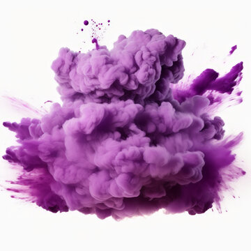 recommend clip art:  purple smoke explosion on white  background, purple  powder explosion