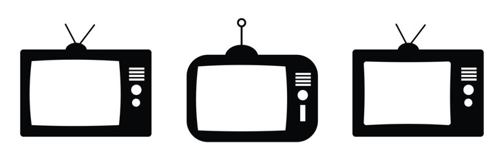 Tv icon vector for web and mobile app. television sign and symbol on white background.