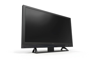 Photo of Sleek and Modern Flat Panel Television on Plain White Background