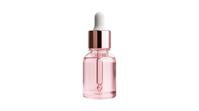 Pink dropper bottle product packaging for beauty and skincare 