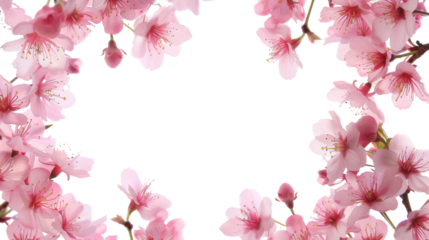 Cherry blossom flower branch border , frame