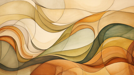 Abstract Image Pattern Background, Layered Organic Forms and Earthy Tones, Texture, Wallpaper, Background, Cover and Screen of Cell Phone, Smartphone, Computer, Laptop, 16:9 Format - PNG