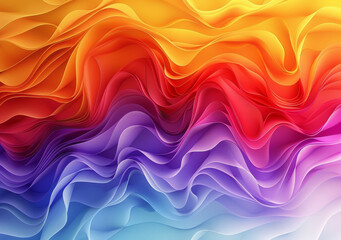 Fototapeta premium Abstract Colorful Background with Spectrum Waves, Minimalistic Design, Vibrant Gradient Layers, Modern Art Concept, Creative Visuals for Graphic Design Projects, Multicolor Wavy Patterns