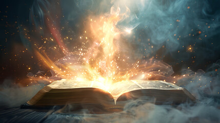 Divine Revelation: Holy Bible with Explosion of Magic