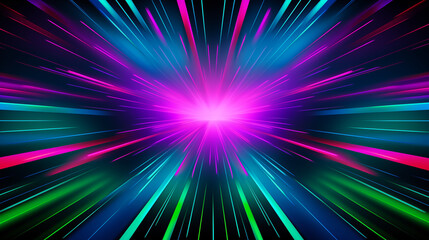 Abstract Image Pattern Background, Colorful Rays, Radiating Lines and Neon Colors, Texture, Wallpaper, Background, Cell Phone Cover and Screen, Smartphone, Computer, Laptop, 16:9 Format - PNG