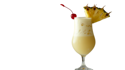 Pina Colada with pineapple and cherry on top