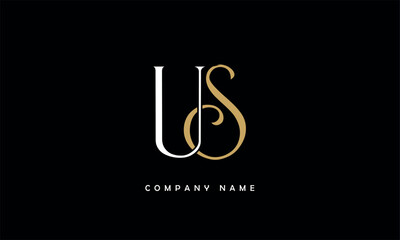 US, SU, U, S Abstract Letters Logo Monogram