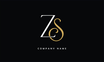 ZS, SZ, Z, S Abstract Letters Logo Monogram