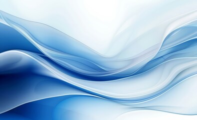 Obraz premium Fondo Abstracto Azul con Ondas Fluidas y Suave Degradado Luminoso