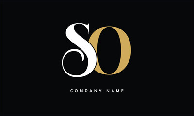 SO, OS, S, O Abstract Letters Logo Monogram