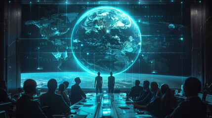 Communication New era technology covers the world.