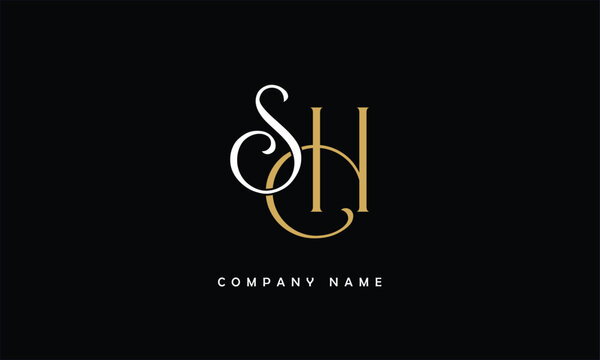 SH, HS, S, H Abstract Letters Logo Monogram