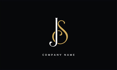 Obraz premium JS, SJ, J, S Abstract Letters Logo Monogram