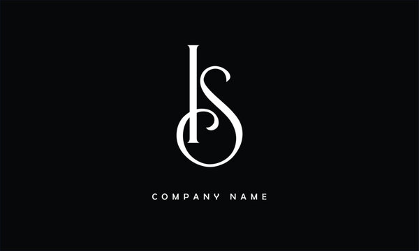 IS, SI, I, S Abstract Letters Logo Monogram