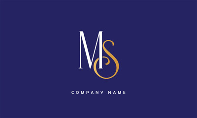 MS, SM, M, S Abstract Letters Logo Monogram