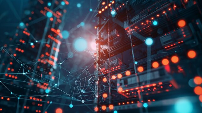 An image of a secure communication system for emergency response, enabled by AI to prioritize signals and manage data efficiently.