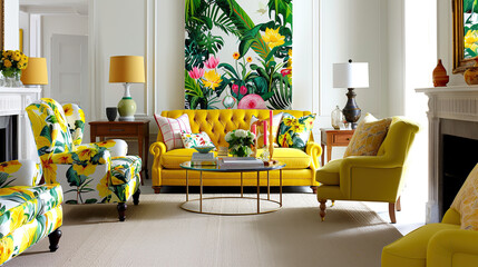 Art Home. Modern colorful interior 